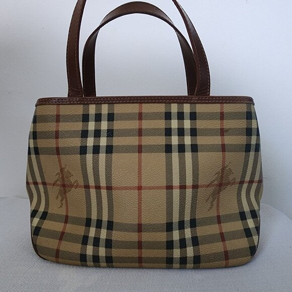Classic Checkered Brown Handbag - Picture 5 of 12